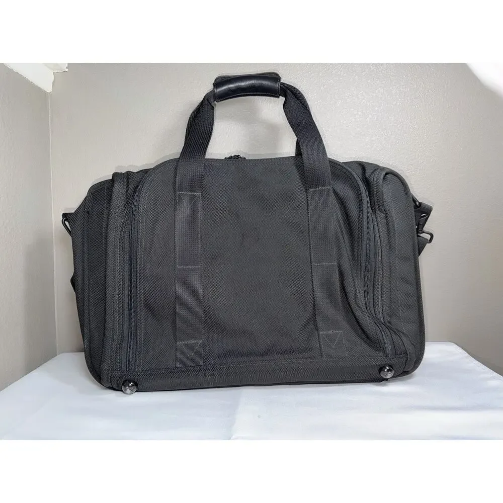 TUMI AUTHENTIC 278D3 EXPANDABLE BOSTON BALLISTIC DUFFLE CARRY ON BAG black